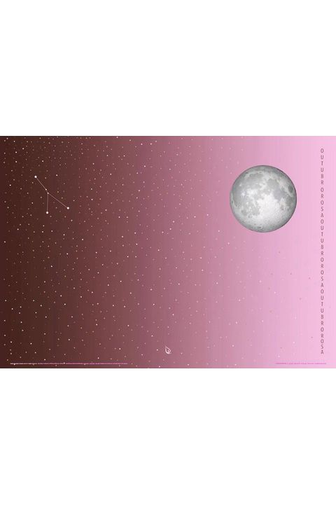 Panô Estampa Constelação Signo Câncer e Lua - Coll... - Bo Eugenia Bologna