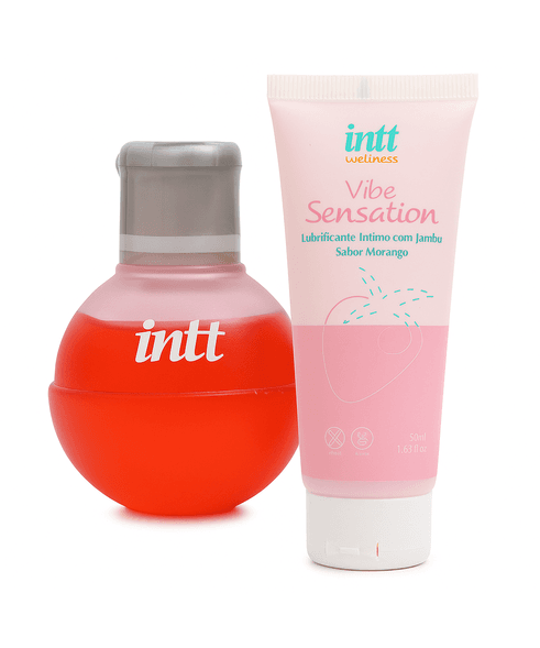 KIT INTT MORANGO - Gel Beijável Efeito Quente + Lu...