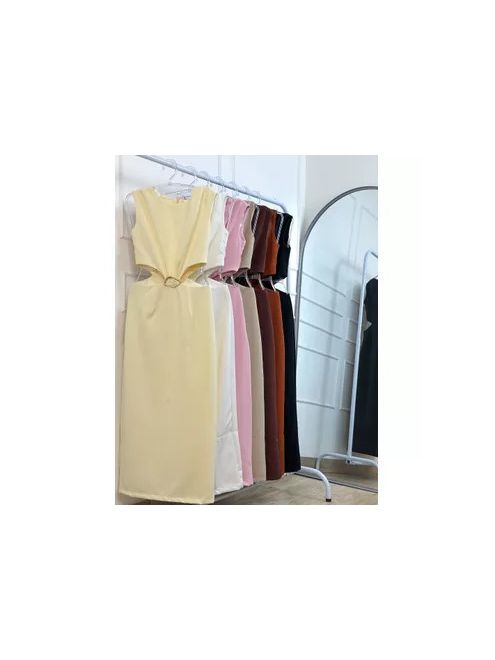 Vestido Alfaiataria Midi Off White - 388753 - RAFITA MODA FEMININA