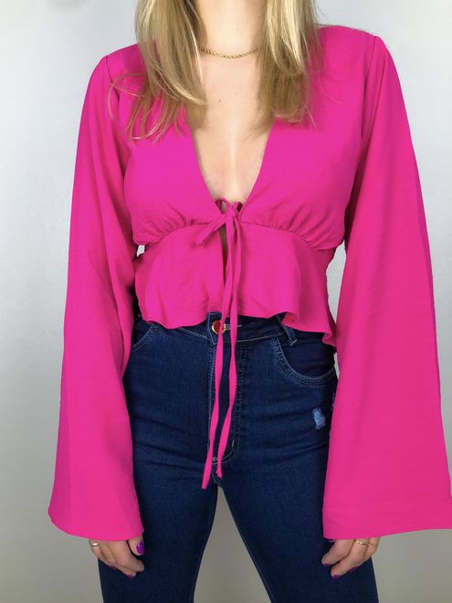 Cropped Bata Pink - 3098406 - RAFITA MODA FEMININA