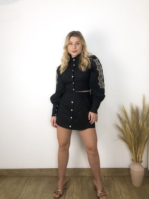 Conjunto Damares Preto - 3098422 - RAFITA MODA FEMININA