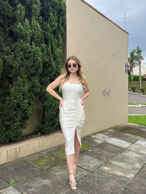 Vestido Isabel Off White - 3313518 - RAFITA MODA FEMININA