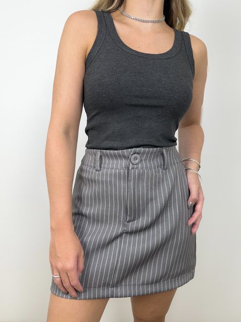Saia Lavin Cinza - 3313127 - RAFITA MODA FEMININA