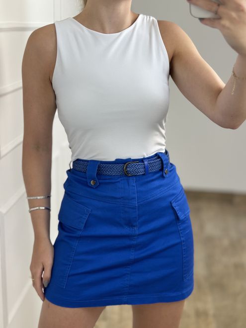 Saia Cássia Azul - 3313251 - RAFITA MODA FEMININA