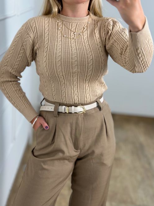 Blusa Modal Antonia Areia - 3645539 - RAFITA MODA FEMININA