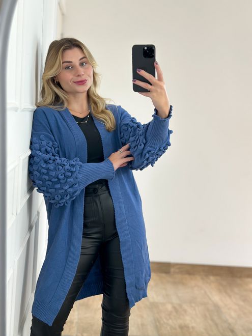 Casaco Modal Liandra Azul - 3645545 - RAFITA MODA FEMININA