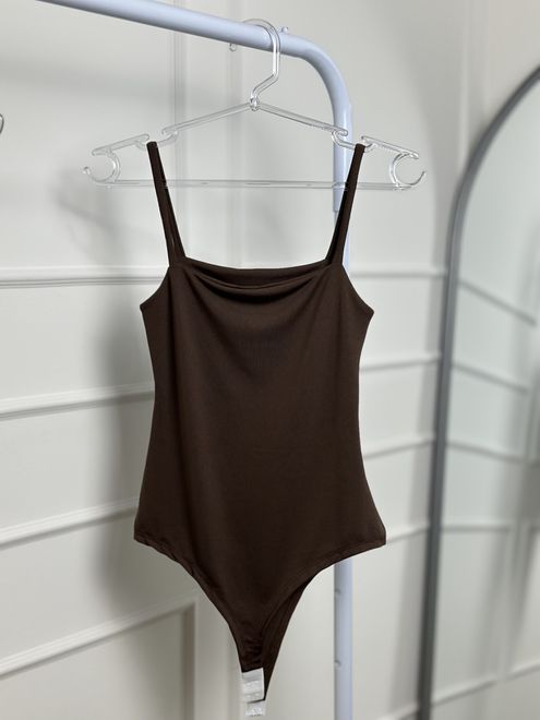 Body Alcinha Marrom Café - 125487143 - RAFITA MODA FEMININA