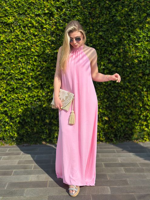 Vestido Duna Rosa - 387882 - RAFITA MODA FEMININA