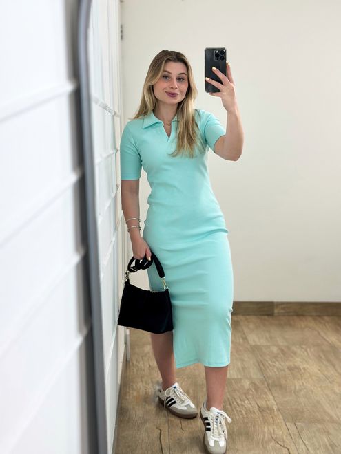 Vestido Ribana Polo Verde - 125488022 - RAFITA MODA FEMININA