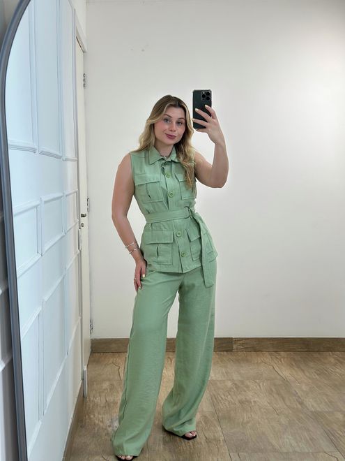 Conjunto Alfaiataria Verde - 125487120 - RAFITA MODA FEMININA