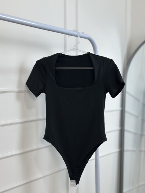 Body Liza Manga Curta Preto - 387686 - RAFITA MODA FEMININA