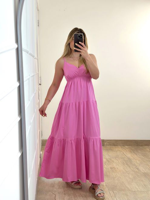 Vestido Búzios Rosa - 387974 - RAFITA MODA FEMININA