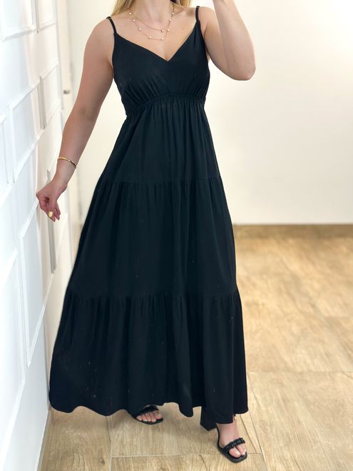 Vestido Búzios Preto - 387975 - RAFITA MODA FEMININA