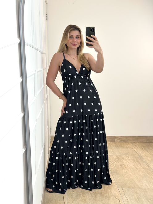 Vestido Longo Poa - 38856 - RAFITA MODA FEMININA