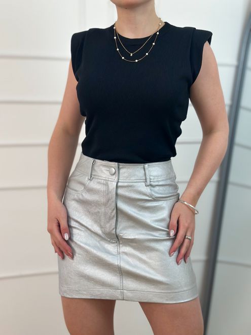 Saia Deby Prata - 3313126 - RAFITA MODA FEMININA