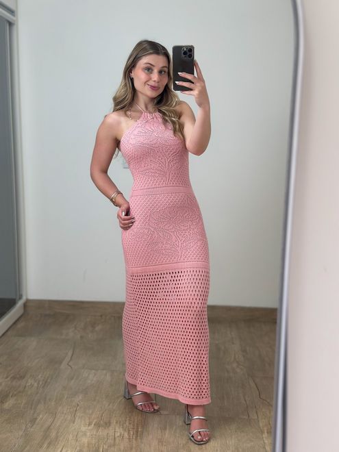 Vestido Modal Rosa - 56879 - RAFITA MODA FEMININA