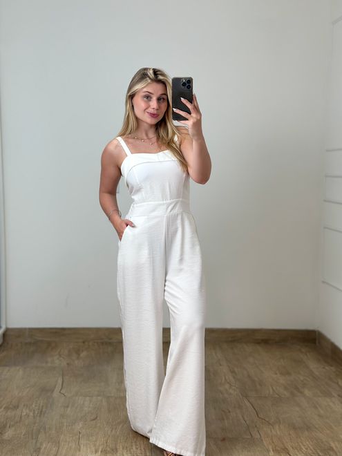 Macacão Marrant Off White - 1739397 - RAFITA MODA FEMININA