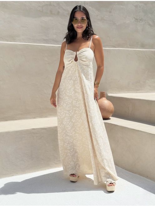 Vestido Longo Nude - 54276 - RAFITA MODA FEMININA