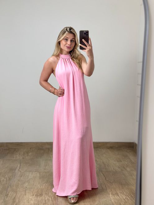 Vestido Duna Rosa - 387882 - RAFITA MODA FEMININA