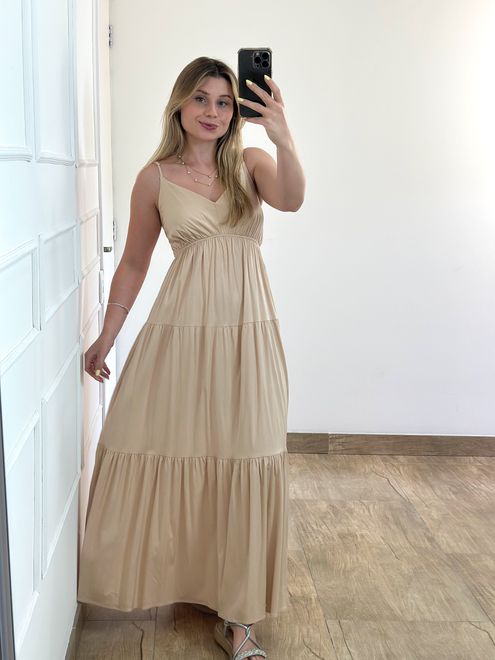 Vestido Búzios Nude - 387972 - RAFITA MODA FEMININA