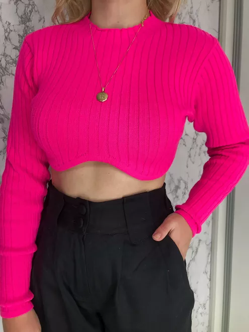 Cropped Bety Pink - 3116922 - RAFITA MODA FEMININA