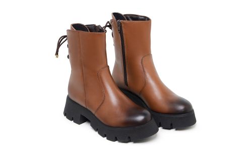 Bota Coturno Cadarço Cano Alto Tabaco 15002 - 1500... - LOJADFLORA