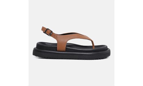 Sandalia Papete Feminina Betina Caramelo - GS309-C... - LOJADFLORA
