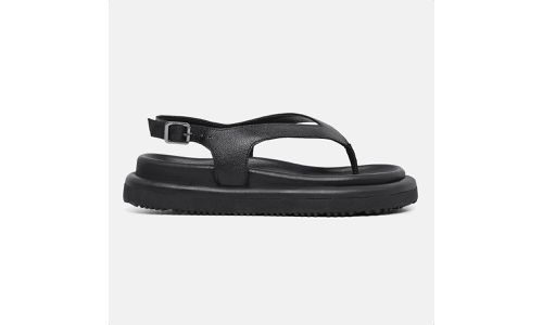 Sandalia Papete Feminina Betina Preto - GS309-Pret - LOJADFLORA