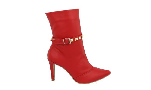 Bota Feminina Cano Médio Salto Fino Napa Santorini... - LOJADFLORA