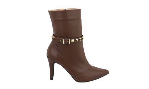 Bota Feminina Cano Médio Salto Fino Napa Santorini... - LOJADFLORA