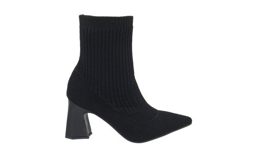 Bota Cano Baixo Salto Grosso Meia Preto 184000 - ... - LOJADFLORA