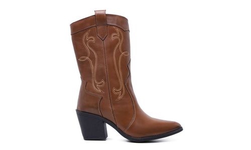 Bota Feminina Texana Marrom 17006 - 17006-Marrom - LOJADFLORA