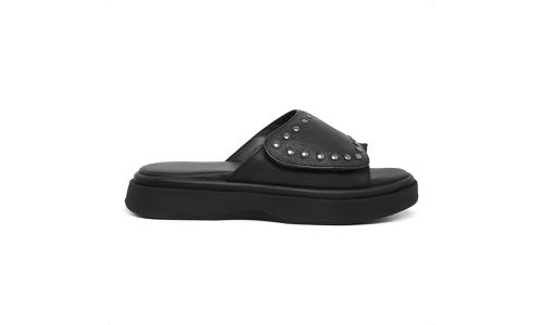 Sandalia Papete Feminina Stela Preto - GS308-Preto - LOJADFLORA