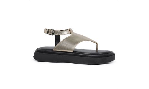 Sandalia Papete Feminina Sofia Ouro Light - GS307-... - LOJADFLORA