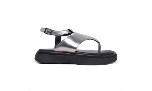 Sandalia Papete Feminina Sofia Prata - GS307-Prata - LOJADFLORA