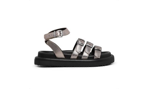 Sandalia Papete Feminina Laura Ouro Light - GS310-... - LOJADFLORA