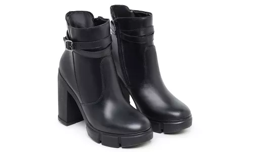 Bota Fivela Cano Curto Preto 16000 - 16000-Preta - LOJADFLORA