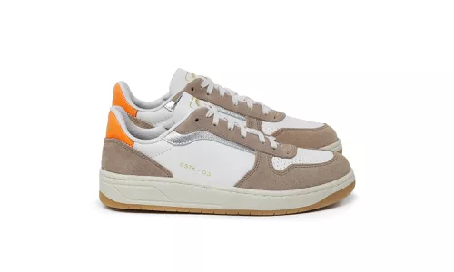 Tênis Casual Vicky Feminino em Couro 6011 Laranja ... - LOJADFLORA