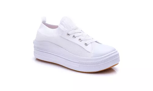 Tênis Casual Feminino Star Move Meia Dflora Branco... - LOJADFLORA