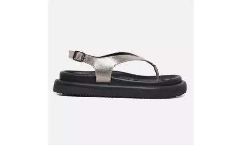 Sandalia Papete Feminina Betina Ouro Light - GS309... - LOJADFLORA