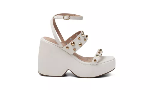 Sandalia Feminina Anabela Alta 182172 Off White - ... - LOJADFLORA