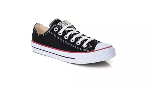 Tênis D'flora Star Tradicional Preto - StarLonaPre... - LOJADFLORA