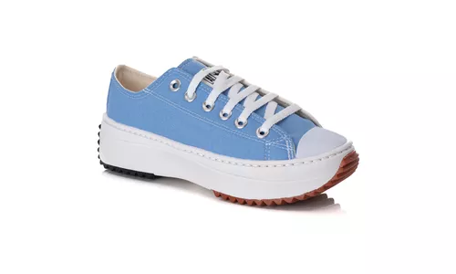Tênis D'flora Star Clássico Plataforma Azul - Star... - LOJADFLORA