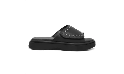 Sandalia Papete Feminina Stela Preto - GS308-Preto - LOJADFLORA