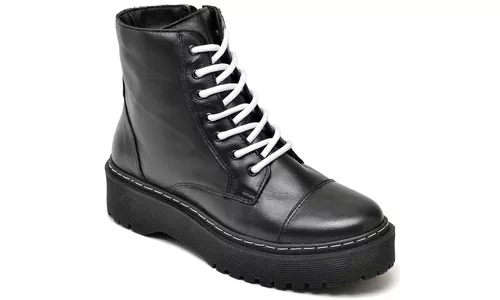 Bota Blogueira D'Flora Preto 21200 - 21200-PretoCo... - LOJADFLORA