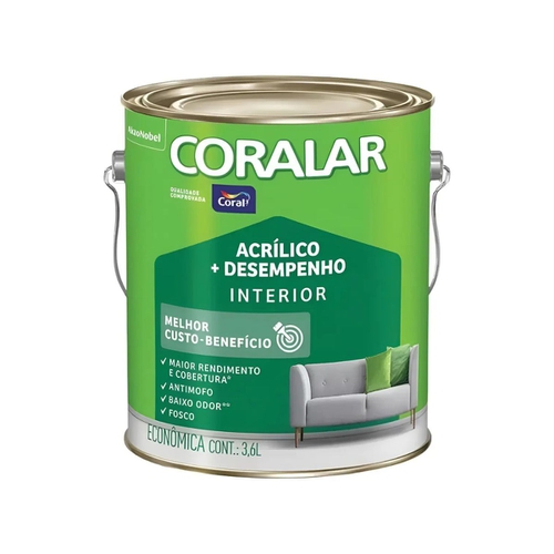 Tinta Arcrílica Coralar + Desempenho Branco Focso ... - CS Tintas