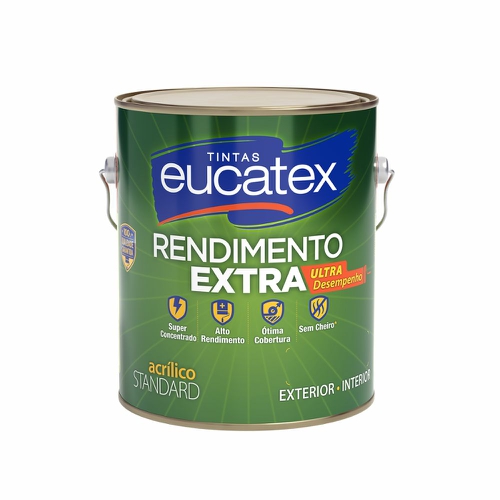 TINTA ACRÍLICA RENDIMENTO EXTRA [EUCATEX] 3,6L - CS Tintas