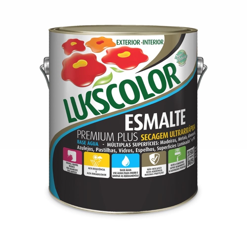 ESMALTE BRILHANTE BASE ÁGUA [LUKSCOLOR] 3,6L - CS Tintas
