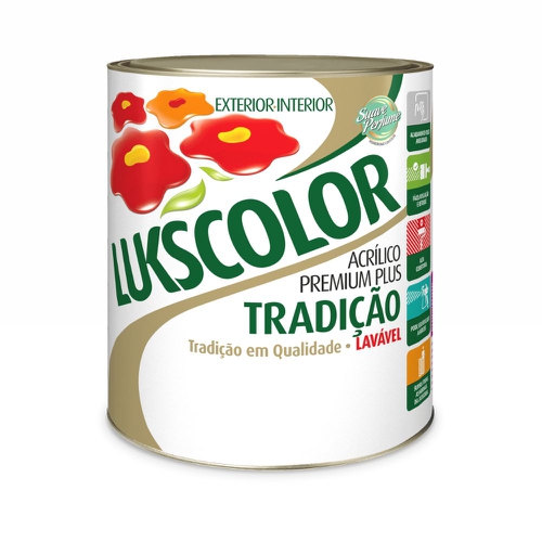TINTA ACRÍLICA BRANCO FOSCO TRADIÇÃO [LUKSCOLOR] 0... - CS Tintas