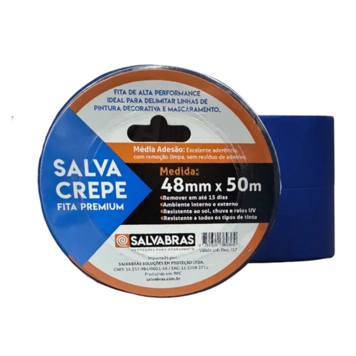 Fita Crepe 48x50 Azul [SALVABRAS] - CS Tintas